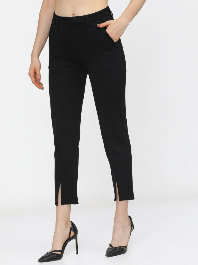 Tokyo Talkies Womens Black Slim Fit Trouser - Black - Image 2