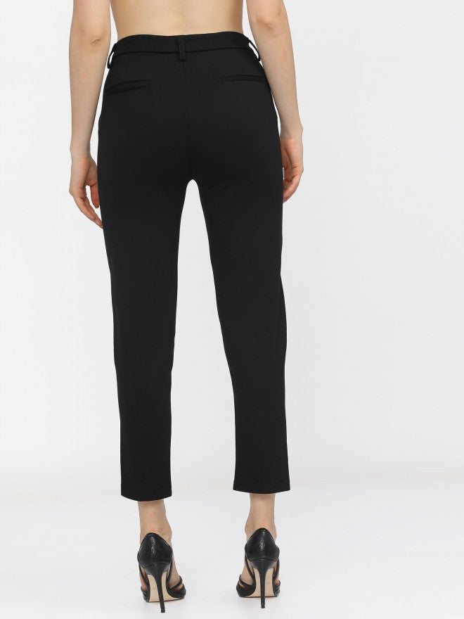 Tokyo Talkies Womens Black Slim Fit Trouser - Black - Image 3