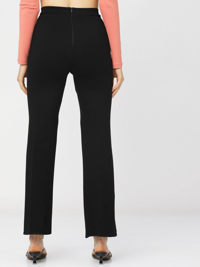 Tokyo Talkies Womens Black Bootcut Trouser - Black - Image 3