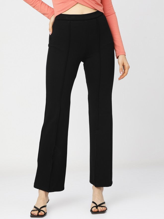 Tokyo Talkies Womens Black Bootcut Trouser - Black - Image 7