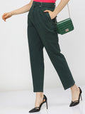 Tokyo Talkies Womens June Bug Tapered Fit Trouser - Green - Image 1