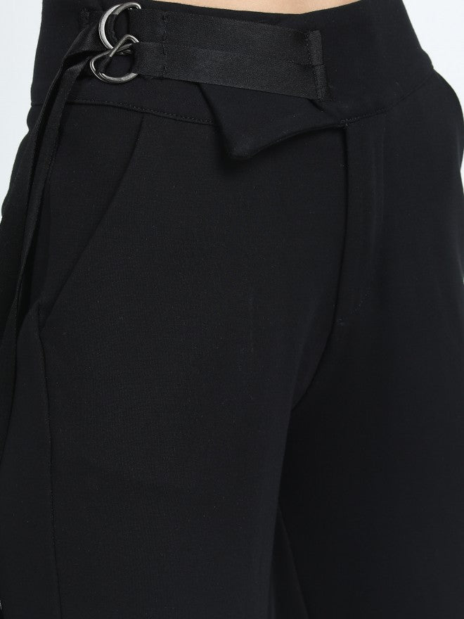 Tokyo Talkies Womens Black Flared Trouser - Black - Image 7