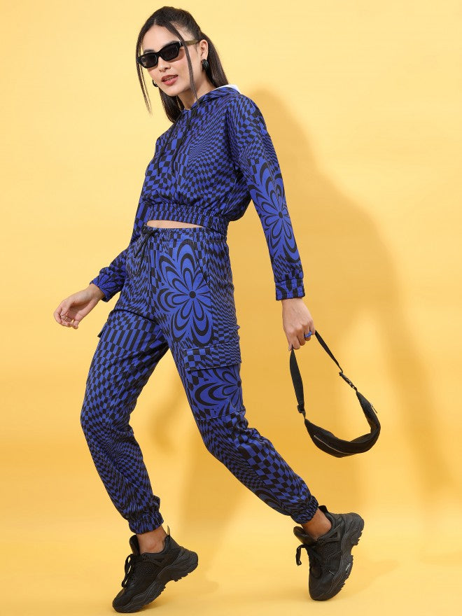 Tokyo Talkies Women Blue/Black Regular Fit Joggers - Multi - Image 2