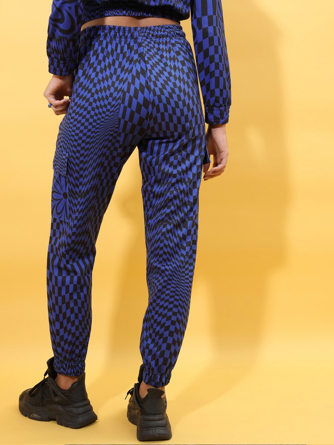 Tokyo Talkies Women Blue/Black Regular Fit Joggers - Multi - Image 3