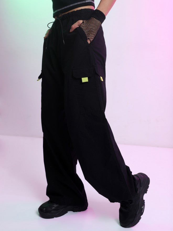 Tokyo Talkies Women Black Loose Fit Solid Casual Trousers - Black - Image 4