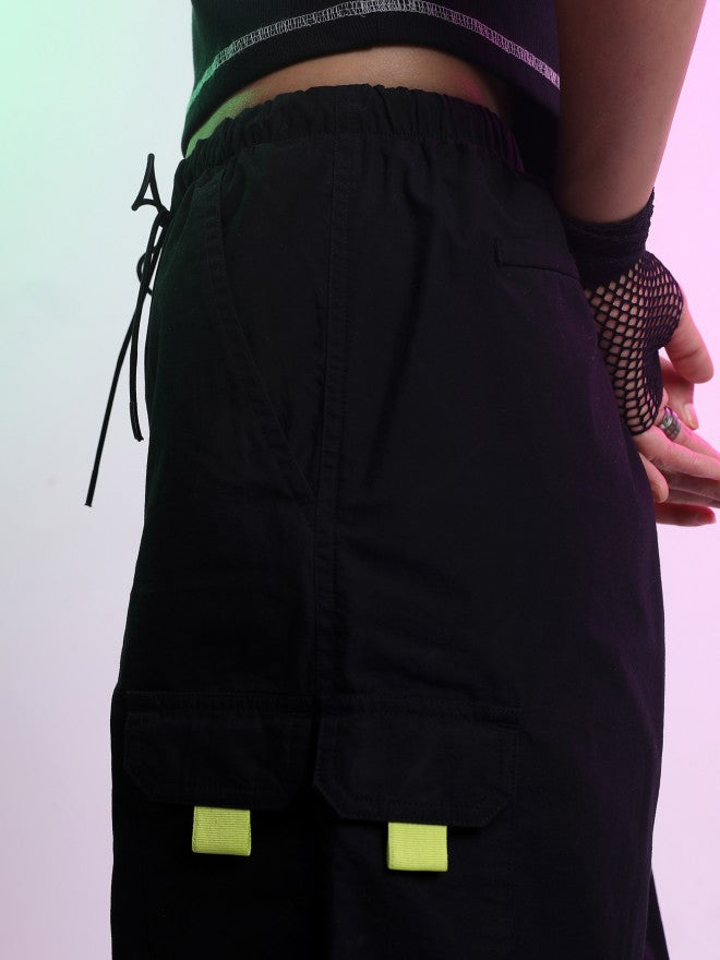 Tokyo Talkies Women Black Loose Fit Solid Casual Trousers - Black - Image 5