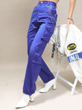 Tokyo Talkies Women Blue Solid Regular Fit Cargos - Blue - Image 1