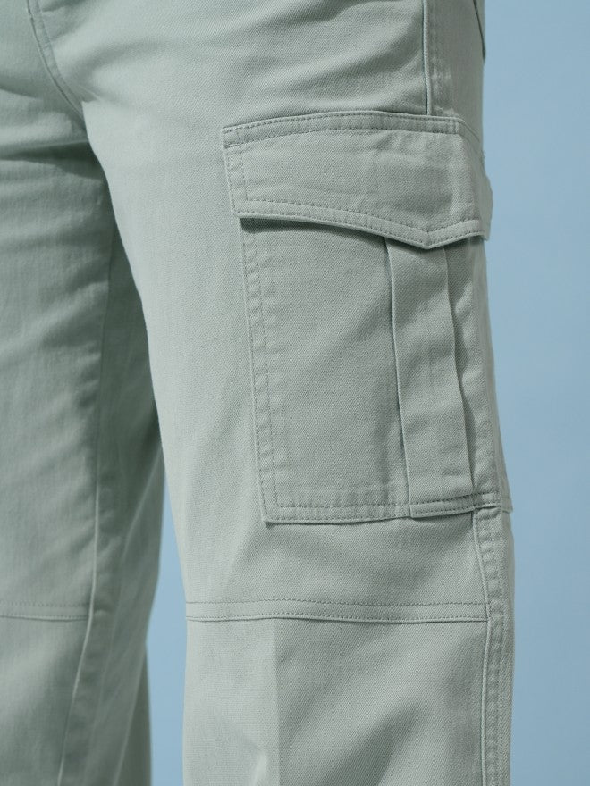Tokyo Talkies Women Green Solid Regular Fit Cargos - Green - Image 7