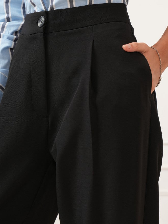 Tokyo Talkies Women Black Solid Regular Fit Joggers - Black - Image 5