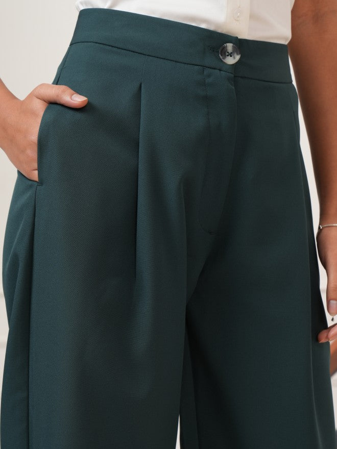 Tokyo Talkies Women Teal Solid Regular Fit Joggers - Teal - Image 5