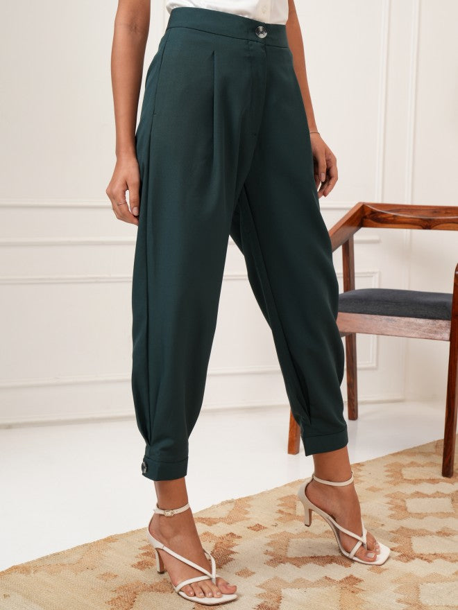 Tokyo Talkies Women Teal Solid Regular Fit Joggers - Teal - Image 6