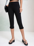 Tokyo Talkies Women Black Solid Slim Fit Casual Trouser - Black - Image 1