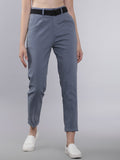 Tokyo Talkies Women Blue Solid Regular Fit Casual Trouser - Blue - Image 1