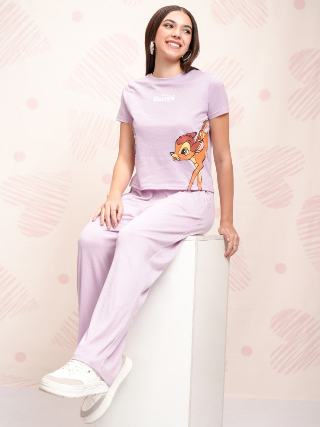 Tokyo Talkies Women Purple Solid Straight Fit Casual Trouser - Purple - Image 2