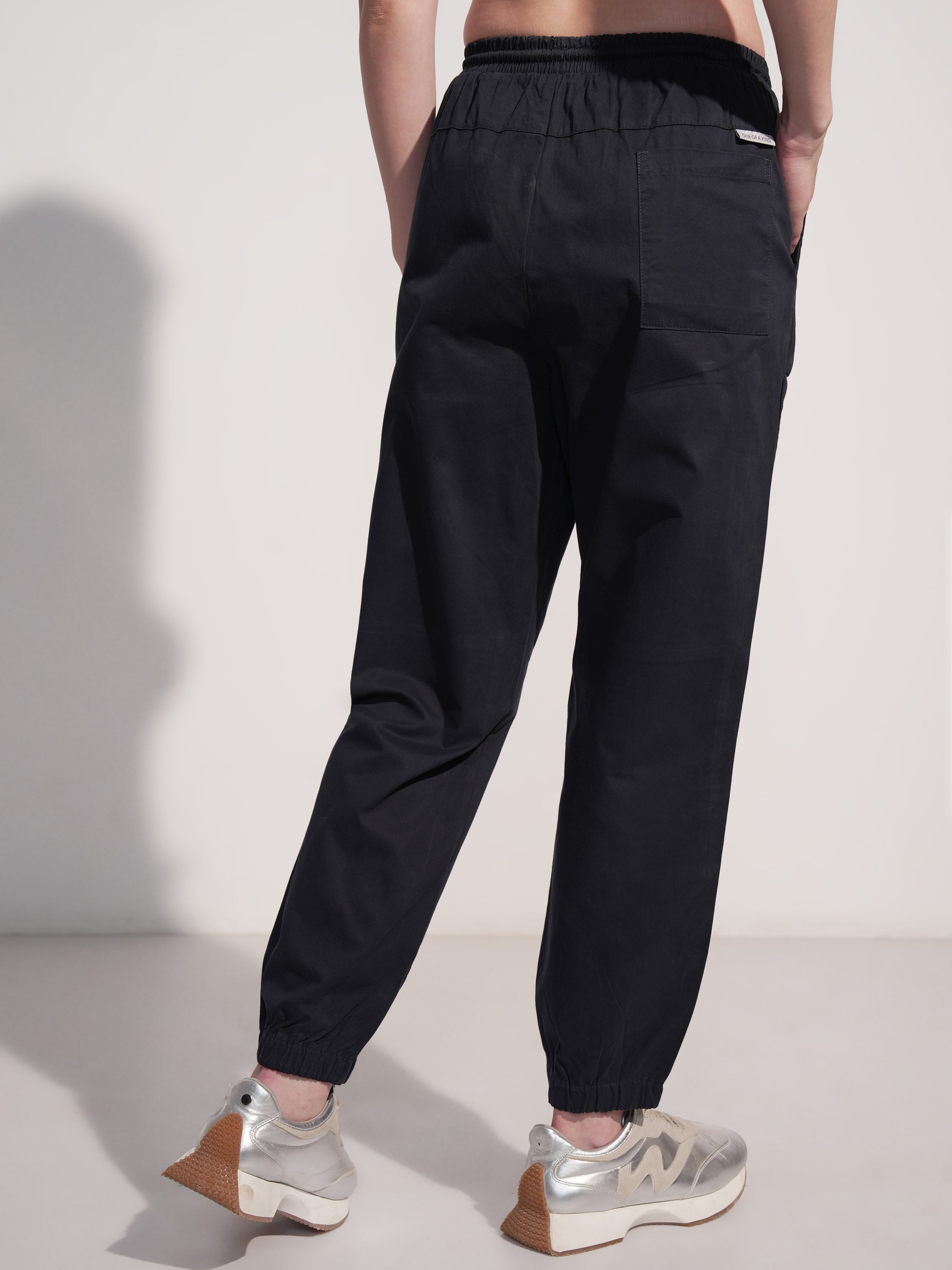 Tokyo Talkies Women Black Solid Regular Fit Joggers - Black - Image 3