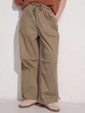 Tokyo Talkies Women Khaki Solid Baggy Joggers - Khaki - Image 1