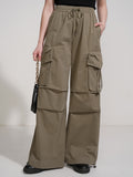 Tokyo Talkies Women Olive Solid Straight Fit Joggers - Olive - Image 1