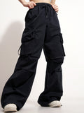 Tokyo Talkies Women Black Solid Straight Fit Joggers - Black - Image 1