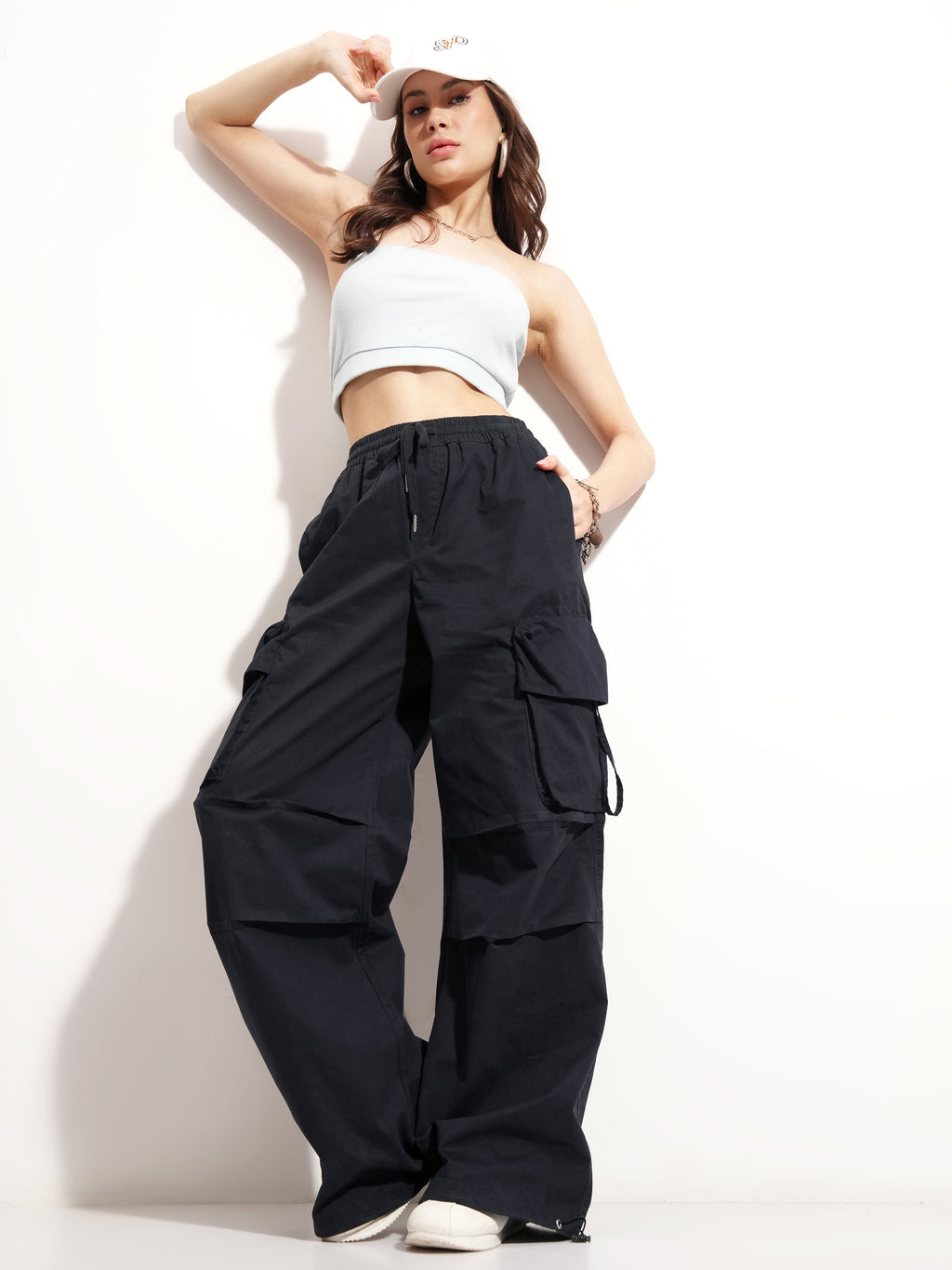 Tokyo Talkies Women Black Solid Straight Fit Joggers - Black - Image 2