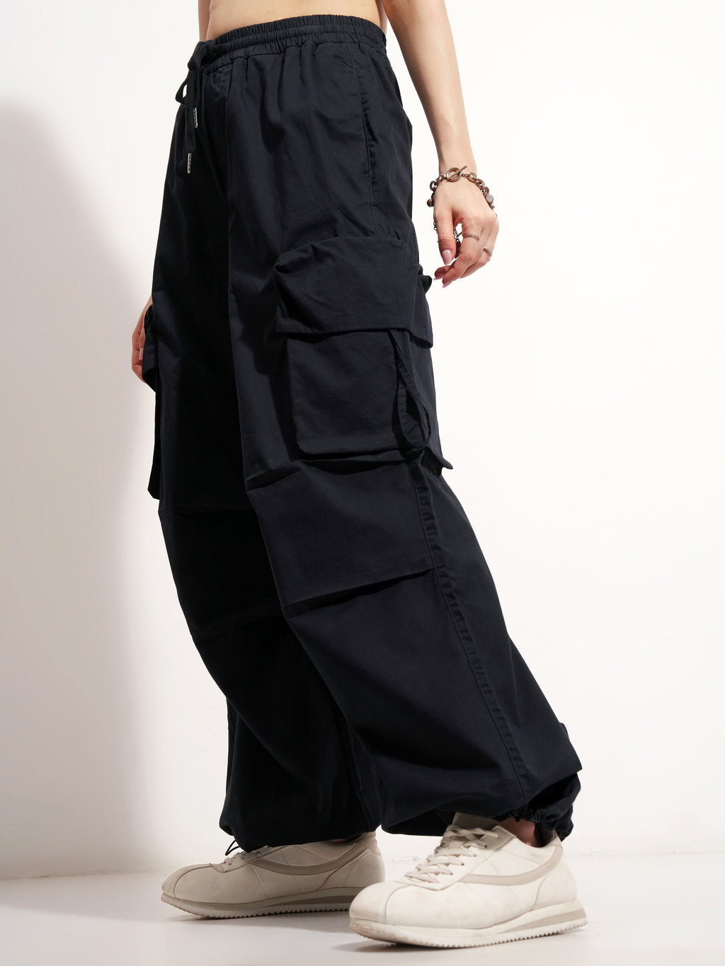Tokyo Talkies Women Black Solid Straight Fit Joggers - Black - Image 4