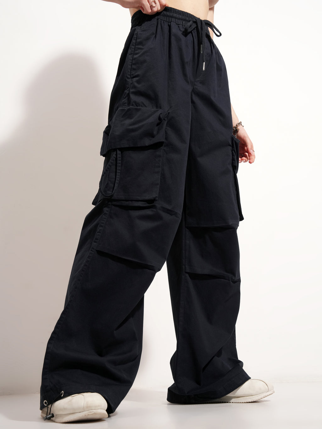 Tokyo Talkies Women Black Solid Straight Fit Joggers - Black - Image 6