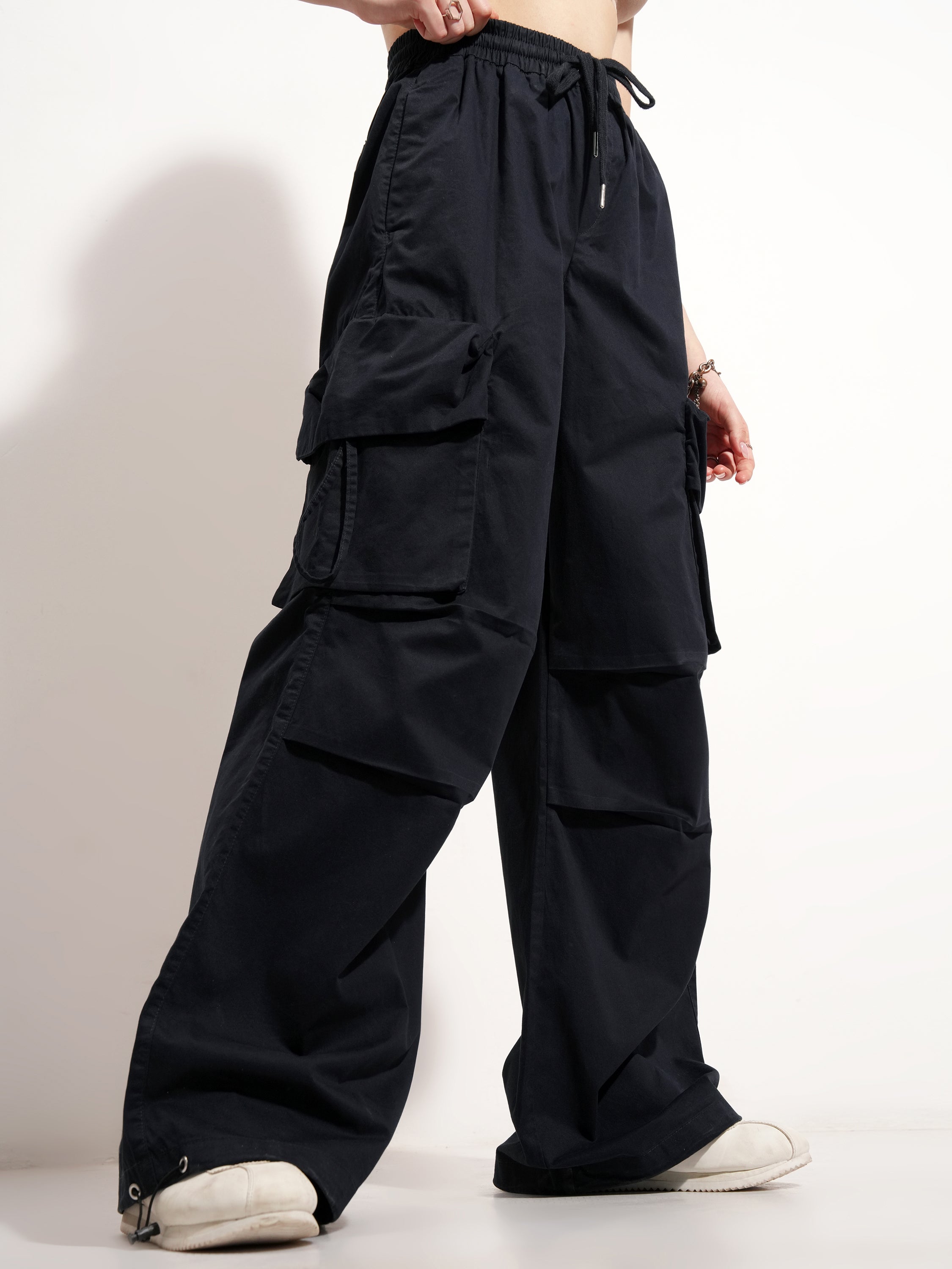 Tokyo Talkies Women Black Solid Straight Fit Joggers - Black - Image 6