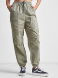 Tokyo Talkies Women Olive Solid Regular Fit Cargos - Olive - Image 1