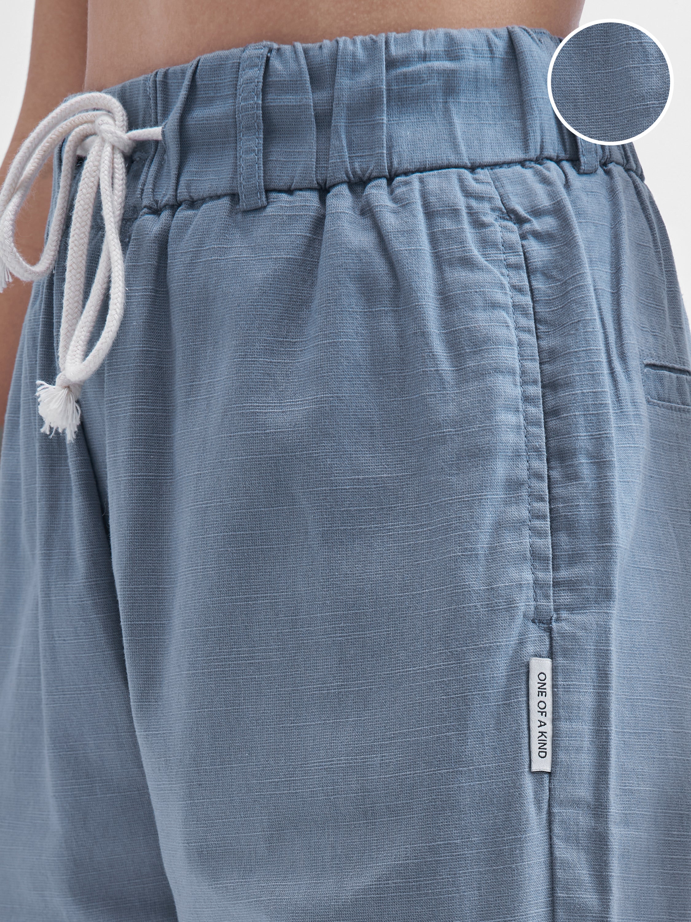 Chic By Tokyo Talkies Women Blue Solid Straight Fit Regular Trousers - Blue - Image 5