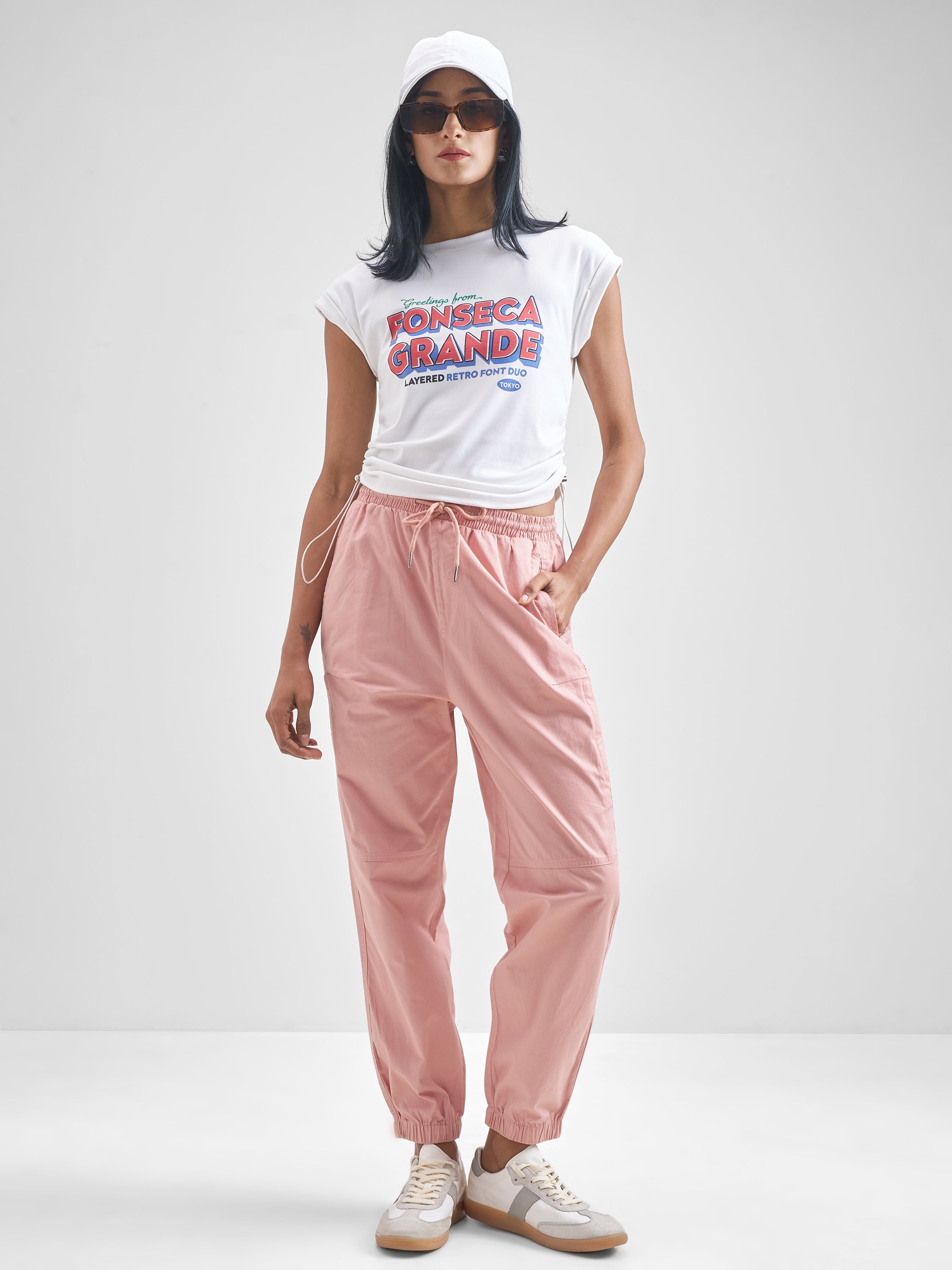 Street By Tokyo Talkies Women Pink Solid Regular Fit Regular Jogger - Pink - Image 2