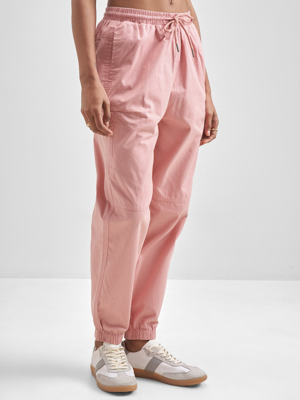 Street By Tokyo Talkies Women Pink Solid Regular Fit Regular Jogger - Pink - Image 6