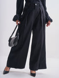Tokyo Talkies Women Black SOlid Regular Fit Casual Trouser - Black - Image 1