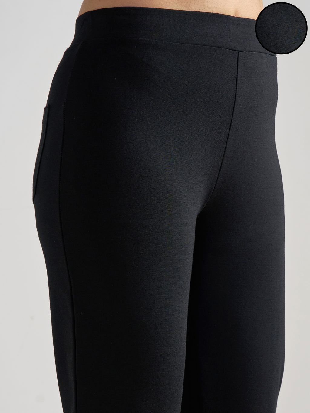 Tokyo Talkies Women Black Solid Bootcut Regular Trouser - Black - Image 5
