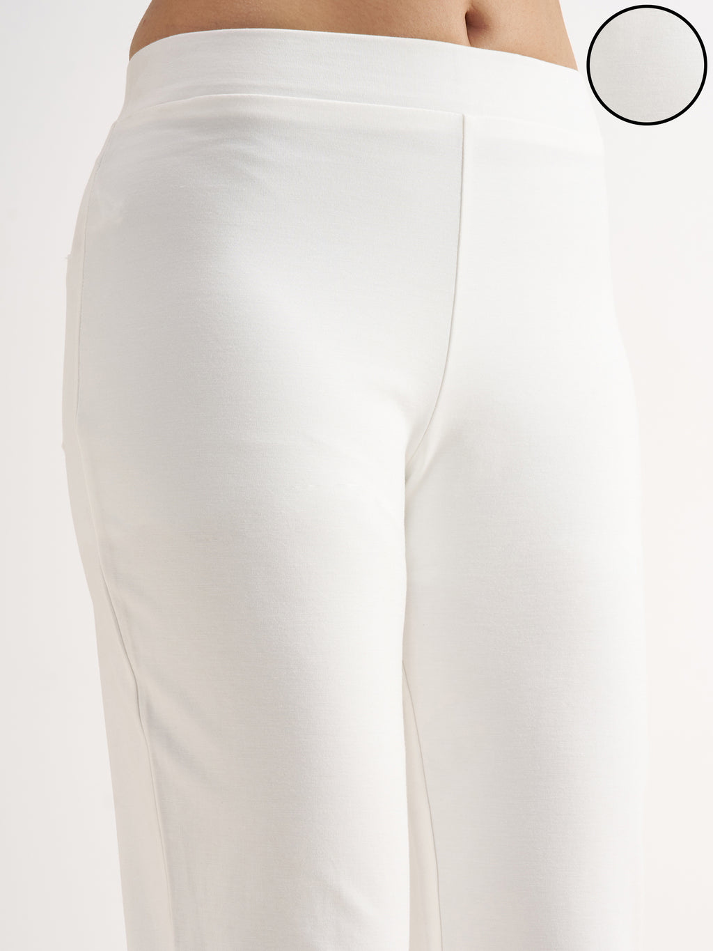 Tokyo Talkies Women White Solid Bootcut Regular Trouser - White - Image 5