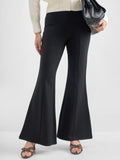 Tokyo Talkies Women Black Solid Bell Bottom Regular Trouser - Black - Image 1