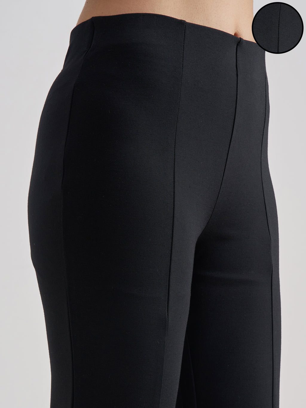Tokyo Talkies Women Black Solid Bell Bottom Regular Trouser - Black - Image 5