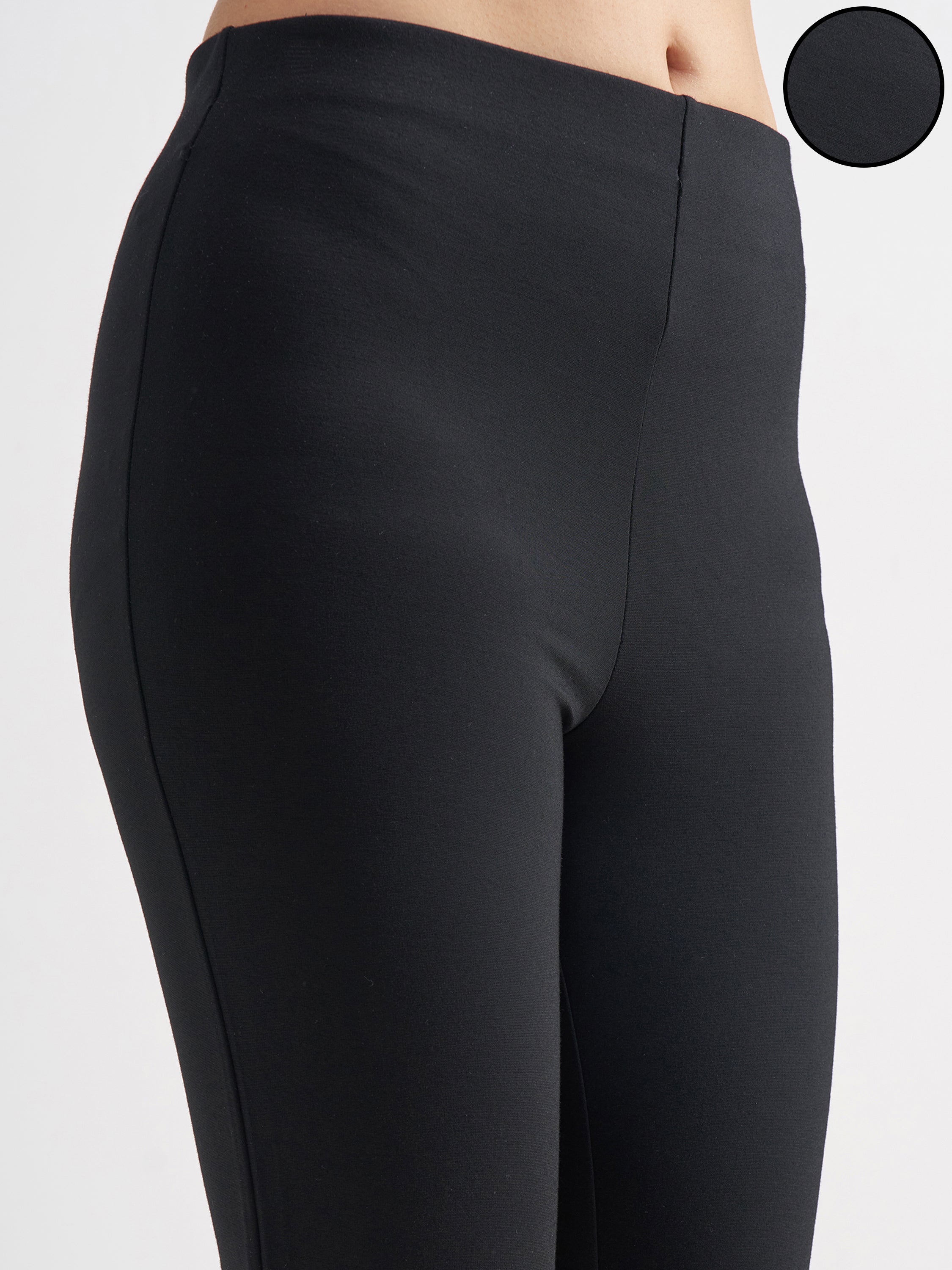 Tokyo Talkies Women Black Solid Bootcut Regular Trouser - Black - Image 5