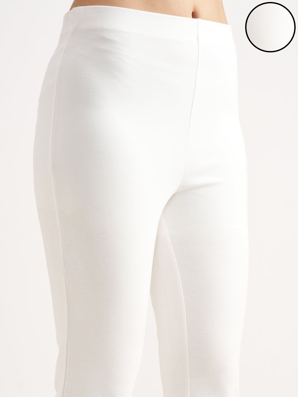 Tokyo Talkies Women White Solid Bootcut Regular Trouser - White - Image 5