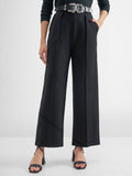 Tokyo Talkies Women Black Solid Straight Fit Regular Trouser - Black - Image 1
