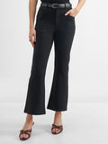 Tokyo Talkies Women Black Solid Bootcut Regular Trouser - Black - Image 1