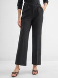 Tokyo Talkies Women Black Solid Straight Fit Regular Trouser - Black - Image 1