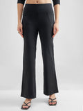 Tokyo Talkies Women Black Solid Bootcut Regular Trouser - Black - Image 1