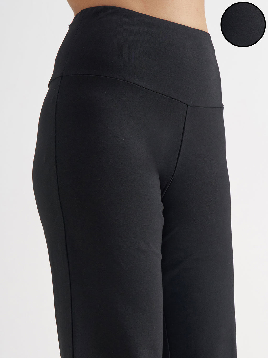 Tokyo Talkies Women Black Solid Straight Fit Regular Trouser - Black - Image 5