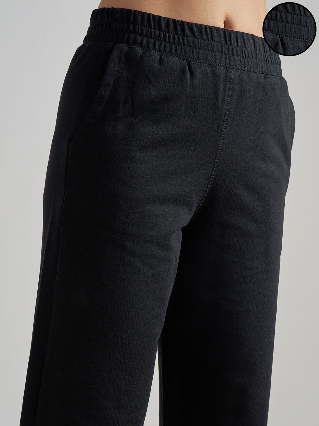 Tokyo Talkies Women Black Solid Wide Leg Regular Trouser - Black - Image 5