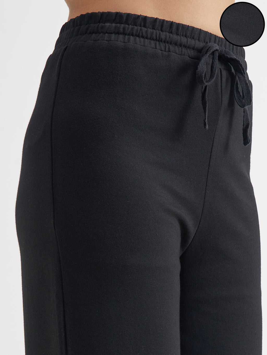 Tokyo Talkies Women Black Solid Wide Leg Regular Trouser - Black - Image 5