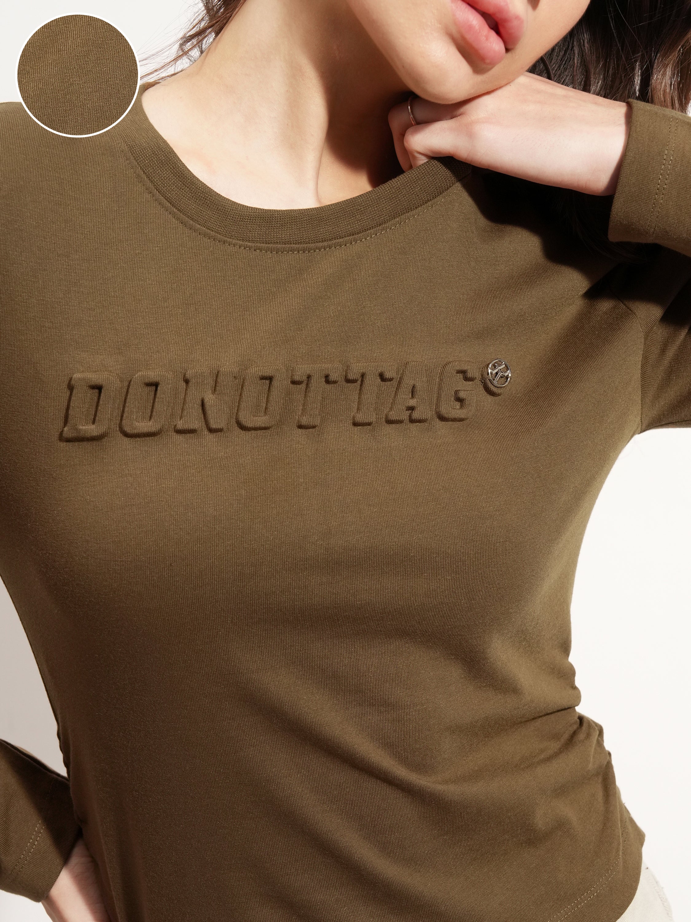 Tokyo Talkies Women Brown Printed Round Neck Oversized Fit T-Shirt - Brown - Image 5
