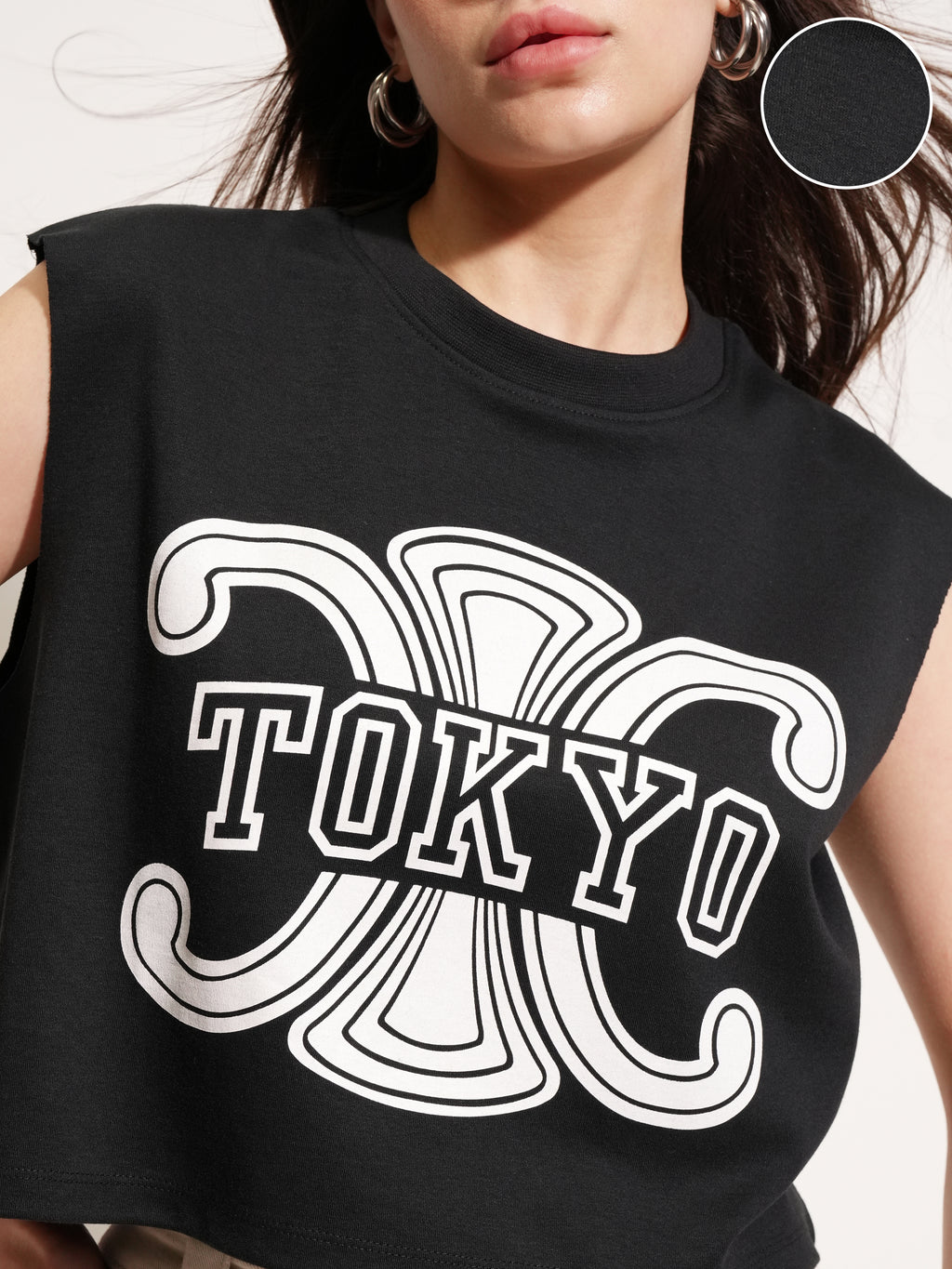 Tokyo Talkies Women Black Printed Round Neck T-Shirt - Black - Image 5