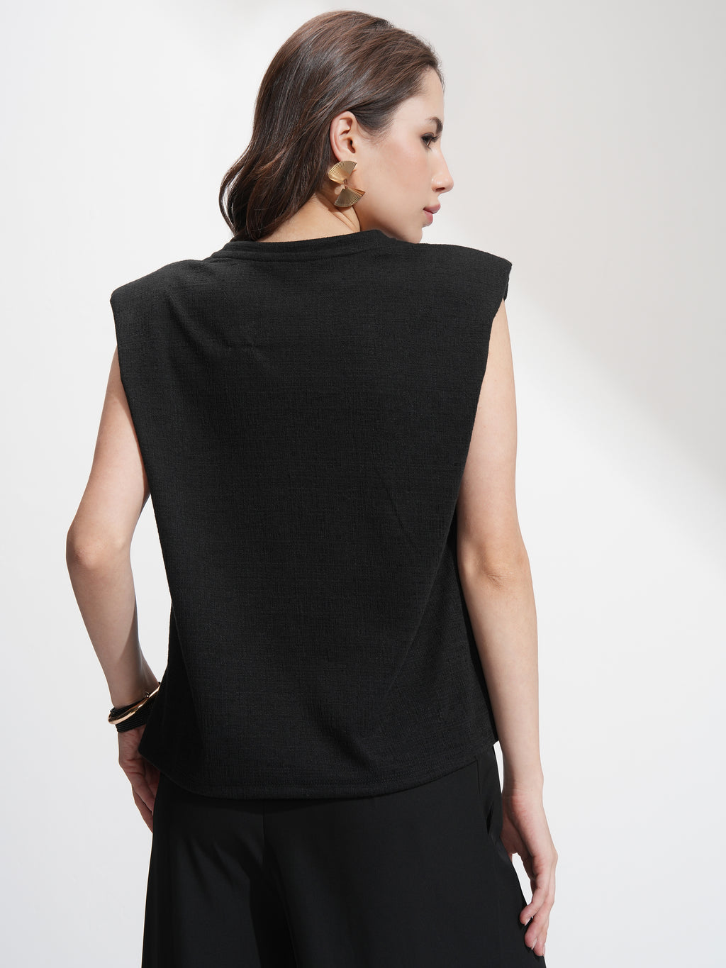 Tokyo Talkies Women Black Printed Round Neck T-Shirt - Black - Image 3