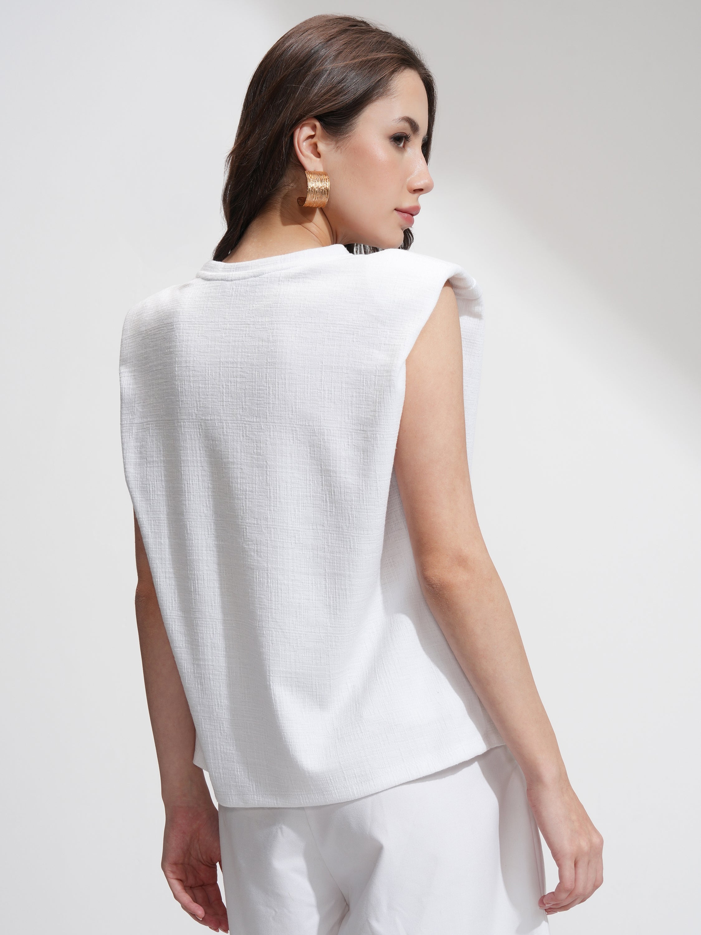 Tokyo Talkies Women White Printed Round Neck T-Shirt - White - Image 3