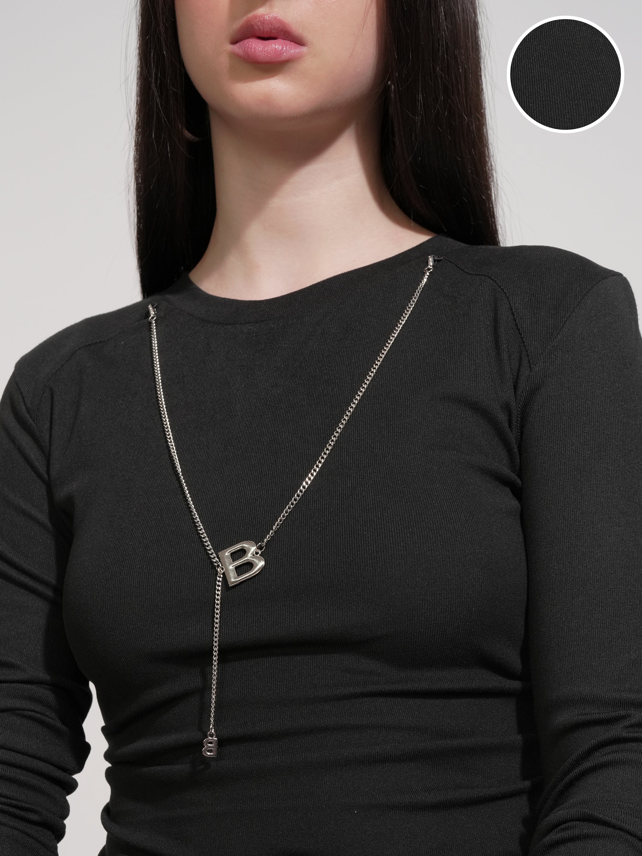 Tokyo Talkies Women Black Solid Round Neck T-Shirt - Black - Image 5