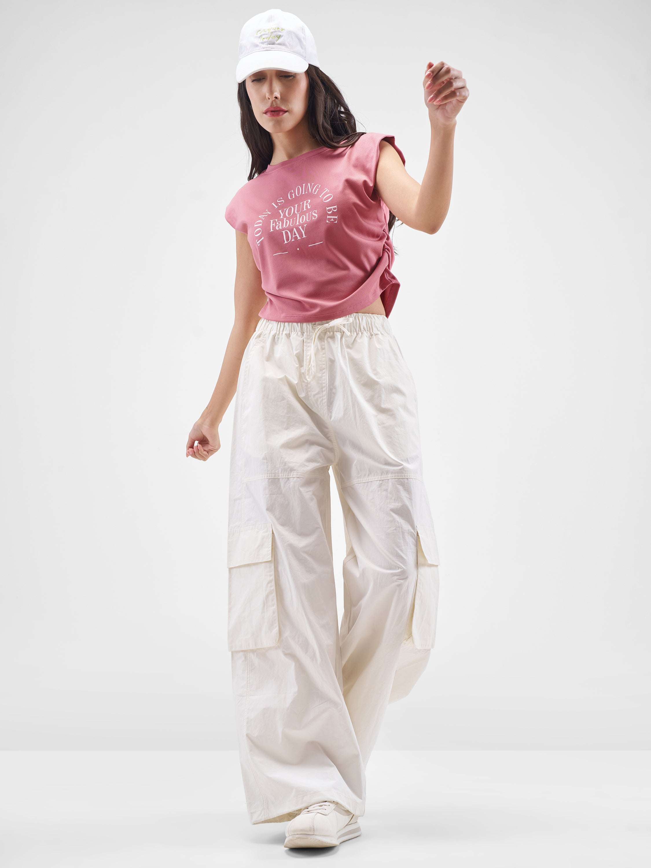 Street By Tokyo Talkies Women Pink Printed Round Neck T-Shirt - Pink - Image 2